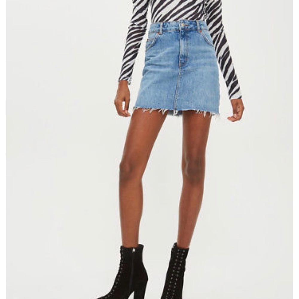 Topshop Moto Denim Skirt